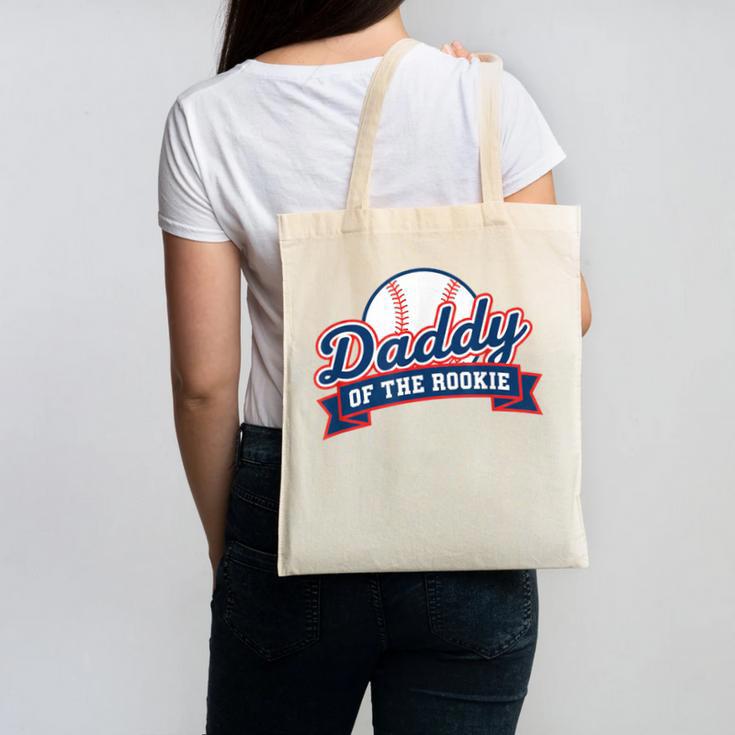 Dad Daddy Of The Rookie Baseball Canvas Tote Bag