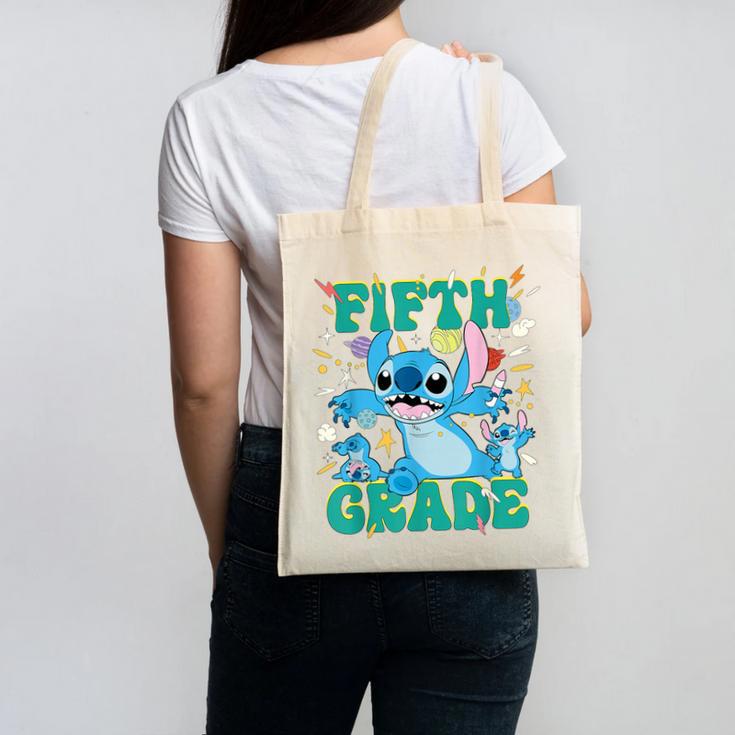 Disney Stitch Fifth Grade Back To School 1st Day Of School Canvas Tote Bag Disney Stitch Fifth Grade Back To School 1st Day Of School Canvas Tote Bag