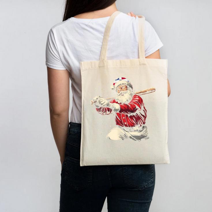 Dominican Santa Christmas Beisbol Baseball Dominicano Canvas Tote Bag Dominican Santa Christmas Beisbol Baseball Dominicano Canvas Tote Bag
