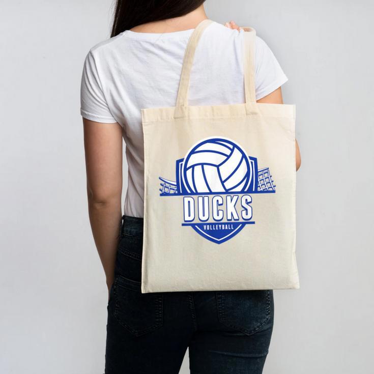 Ducks Volleyball Back To School Spirit B Canvas Tote Bag Ducks Volleyball Back To School Spirit B Canvas Tote Bag