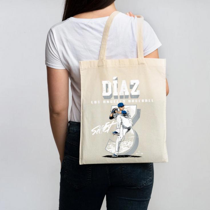 Edwin Diaz Los Angeles D Baseball Players MLBEDD201M Canvas Tote Bag Edwin Diaz Los Angeles D Baseball Players MLBEDD201M Canvas Tote Bag