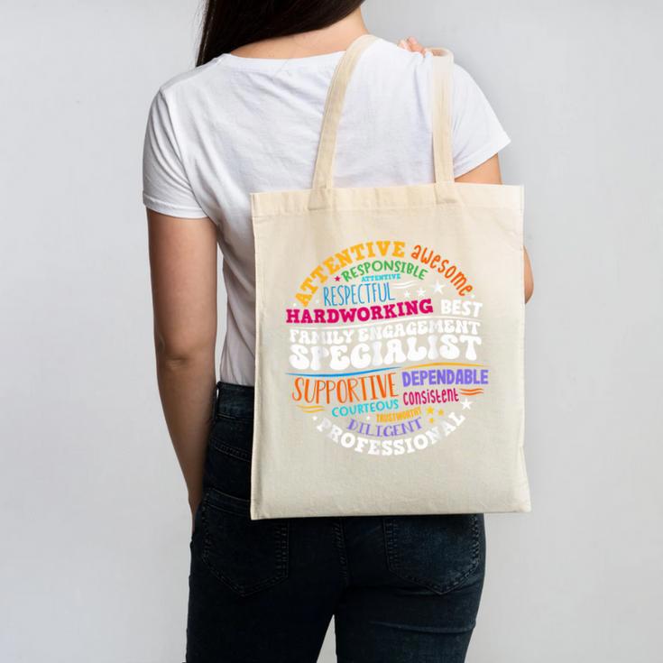 Family Engagement Specialist Appreciation Back To School Canvas Tote Bag Family Engagement Specialist Appreciation Back To School Canvas Tote Bag