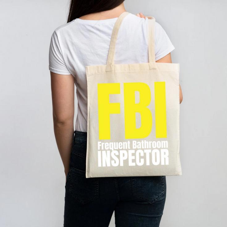 FBI Frequent Bathroom Inspector Back To School Canvas Tote Bag