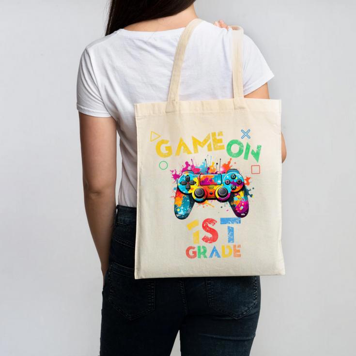 Game On 1st Grade Boys Kids Back To School Canvas Tote Bag
