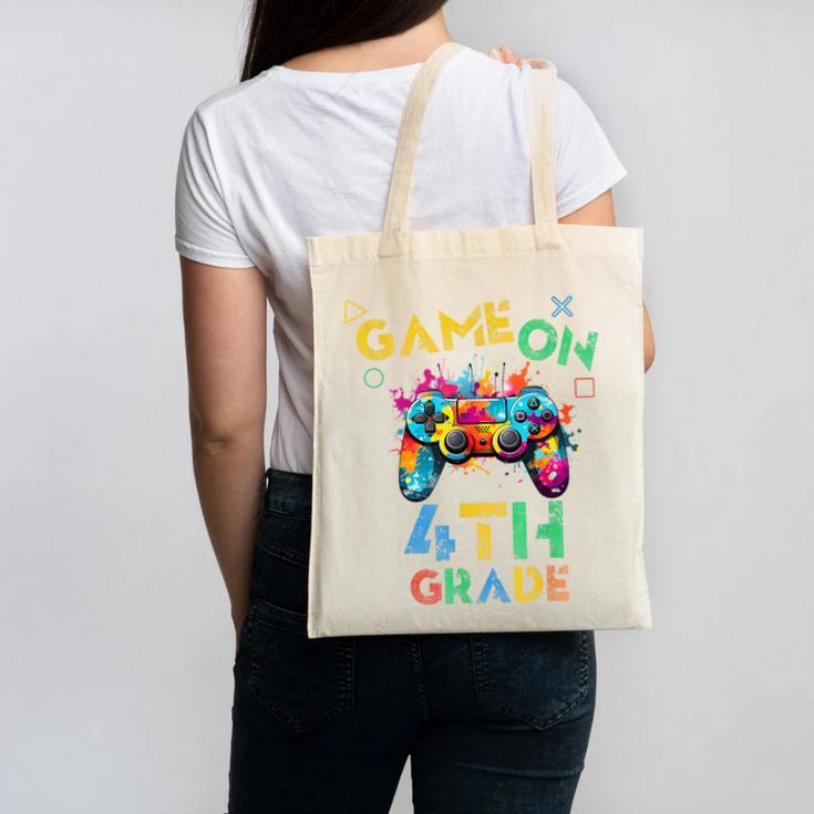 Game On 4th Grade Boys Kids Back To School Canvas Tote Bag Game On 4th Grade Boys Kids Back To School Canvas Tote Bag