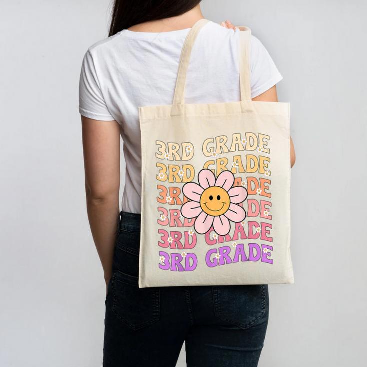 Groovy 3rd Grade Back To School Retro Groovy Third Grade Canvas Tote Bag