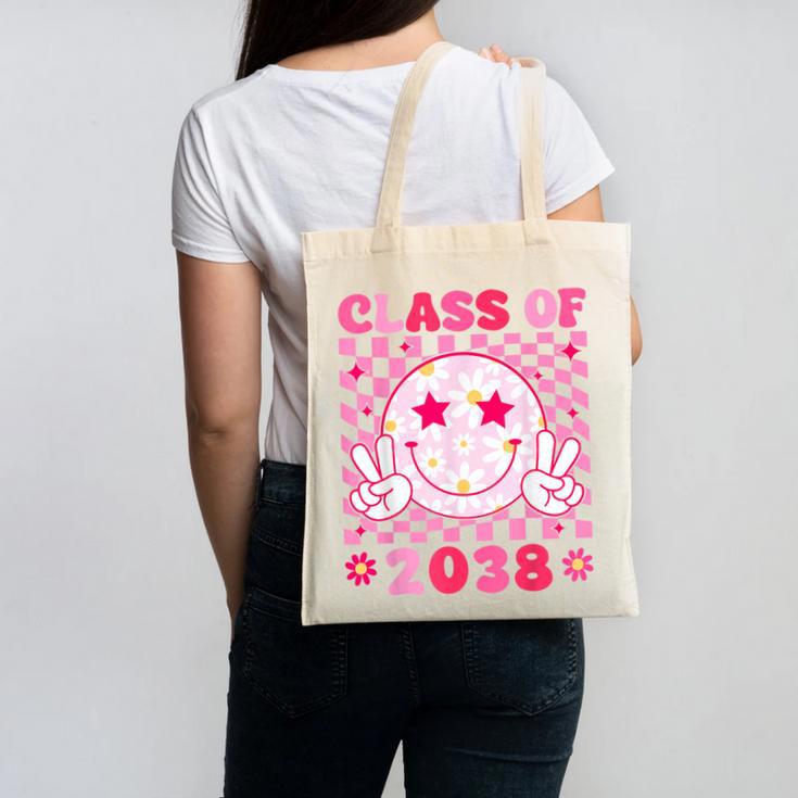 Groovy Class Of 2038 Grow With Me Smile Face Back To School Canvas Tote Bag Groovy Class Of 2038 Grow With Me Smile Face Back To School Canvas Tote Bag