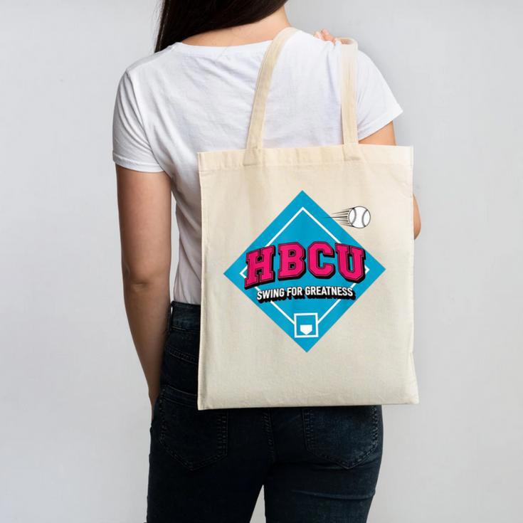 HBCU Swing For Greatness Baseball Softball College Apparel Canvas Tote Bag HBCU Swing For Greatness Baseball Softball College Apparel Canvas Tote Bag