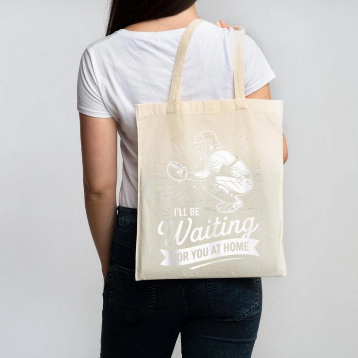 I'Ll Be Waiting For You At Home Baseball Canvas Tote Bag