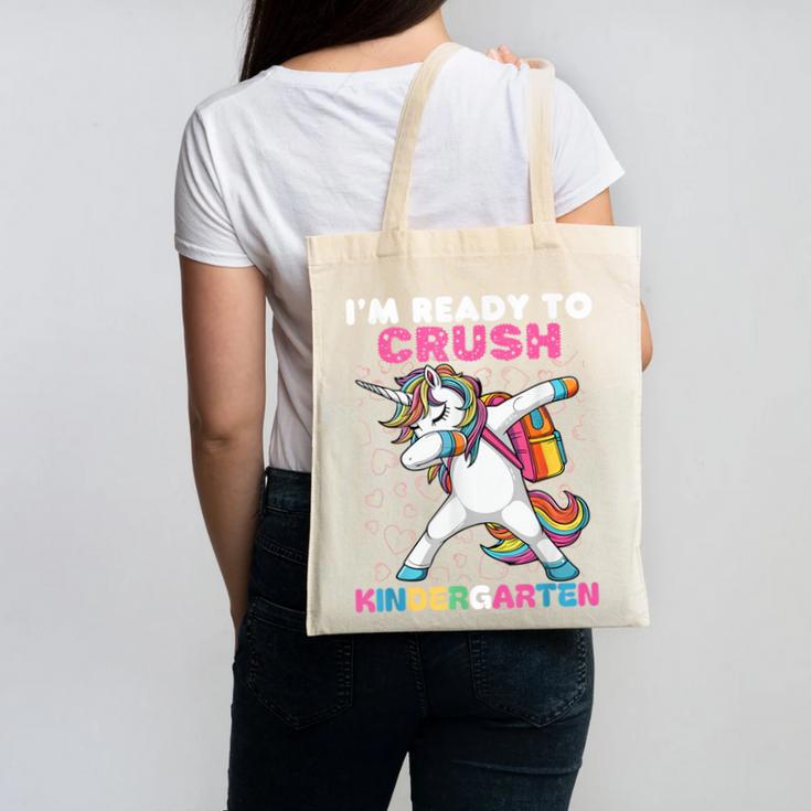 I'm Ready To Crush Kindergarten Unicorn Back To School Canvas Tote Bag I'm Ready To Crush Kindergarten Unicorn Back To School Canvas Tote Bag