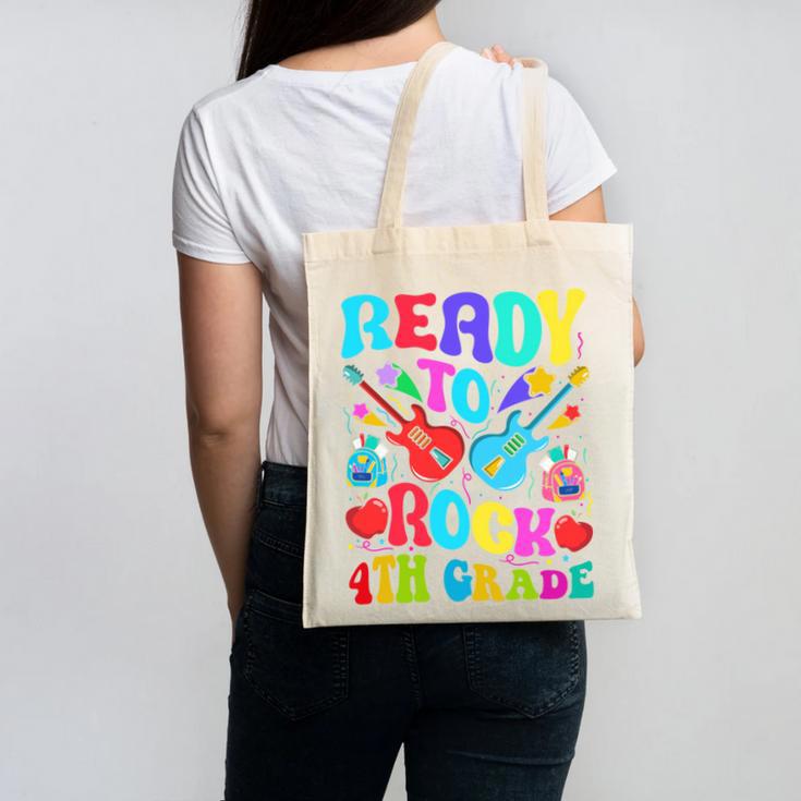 Im Ready To Rock 4th Grade Back To School 4th Grade Guitar Performance Canvas Tote Bag