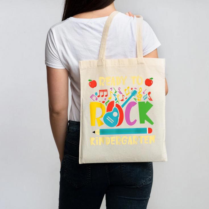 I'm Ready To Rock Kindergarten Guitar Back To School Boys Canvas Tote Bag I'm Ready To Rock Kindergarten Guitar Back To School Boys Canvas Tote Bag