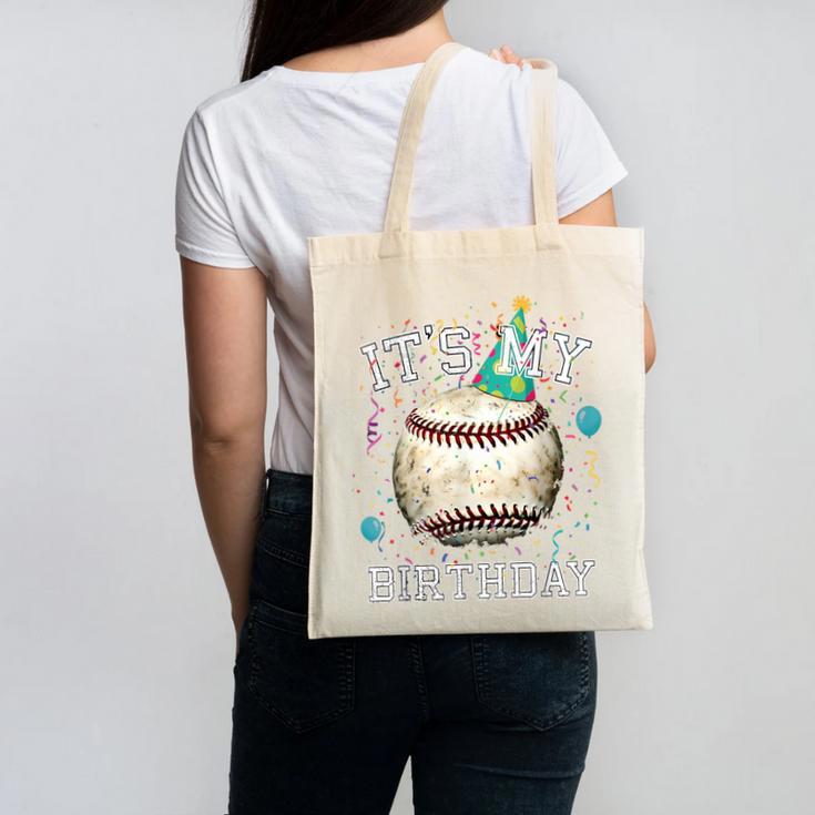 Its My Birthday Vintage Baseball Celebration For Men Kids Canvas Tote Bag Its My Birthday Vintage Baseball Celebration For Men Kids Canvas Tote Bag