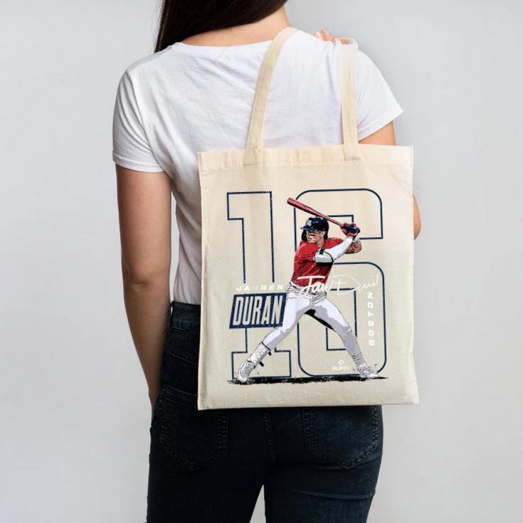 Jarren Duran Boston MLB Baseball Players MLBJDU202M Canvas Tote Bag Jarren Duran Boston MLB Baseball Players MLBJDU202M Canvas Tote Bag