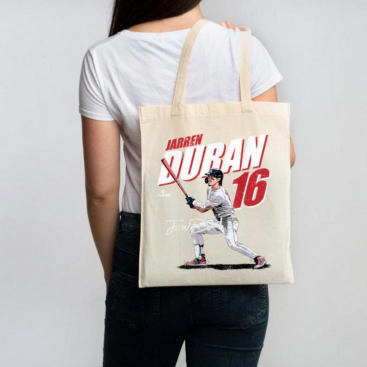 Jarren Duran Boston MLB Baseball Players MLBJDU204M Canvas Tote Bag