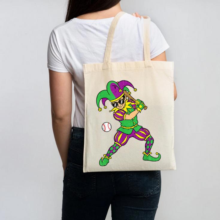 Jester Baseball Mardi Gras Carnival Sport Men Boy Teen Kids Canvas Tote Bag Jester Baseball Mardi Gras Carnival Sport Men Boy Teen Kids Canvas Tote Bag