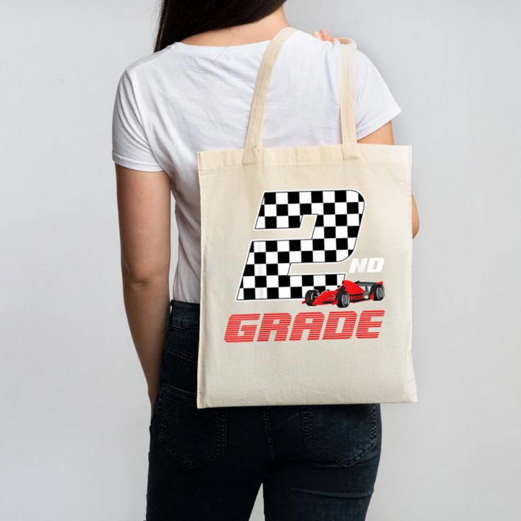 Kids Race Car 2nd Second Grade Boys Cars Lovers Back To School Canvas Tote Bag