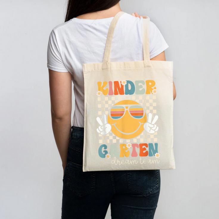 KinderGarten Dream Team Smile Retro Back To School Kinder Canvas Tote Bag KinderGarten Dream Team Smile Retro Back To School Kinder Canvas Tote Bag