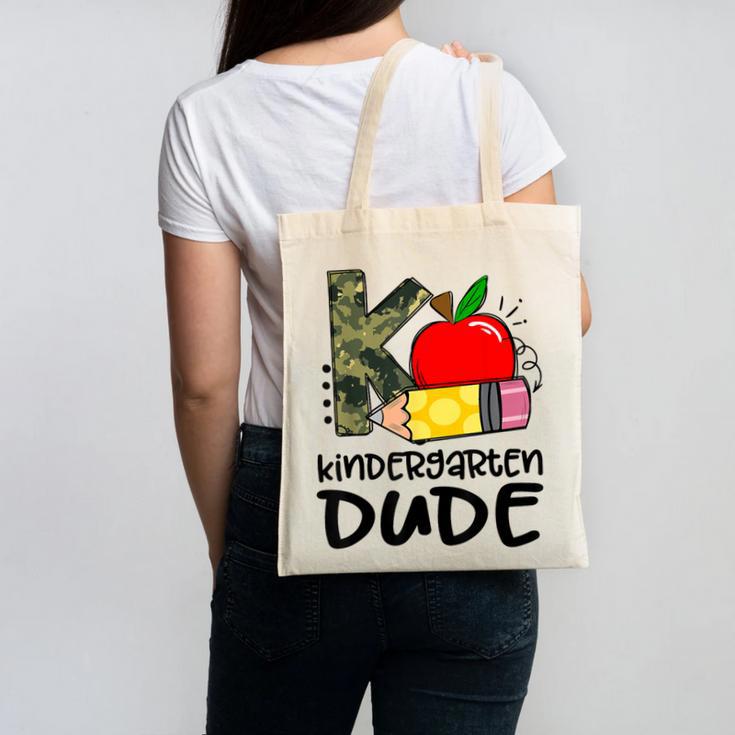 Kindergarten Dude Student Kindergarten Squad Back To School Canvas Tote Bag