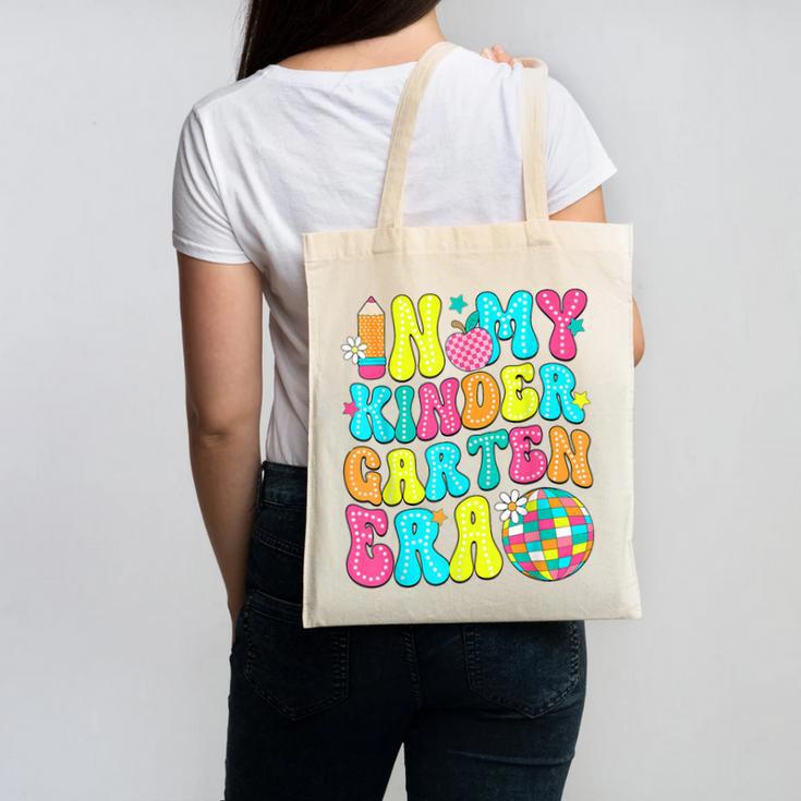 In My Kindergarten Era Groovy Back To School Canvas Tote Bag