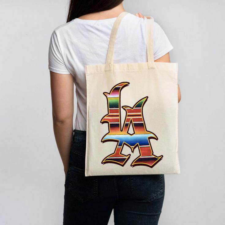 LA Sarape Los Angeles LA Sarape East LA Baseball Mexican Premium Tri-Blend Canvas Tote Bag