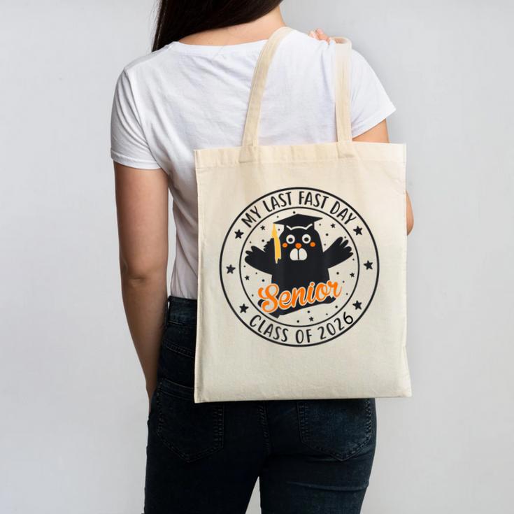 My Last First Day Senior 2026 Cat Back To School Cool Class Canvas Tote Bag