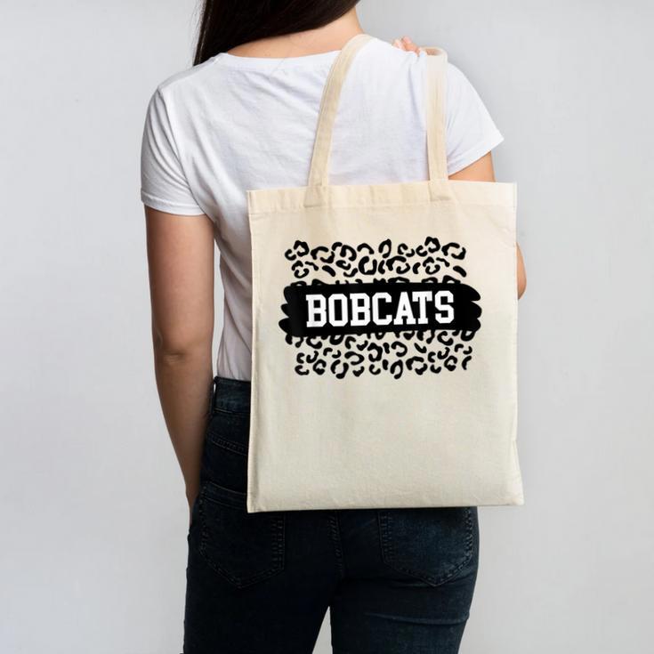 Leopard Bobcats School Spirit Fan Team Back To School Canvas Tote Bag