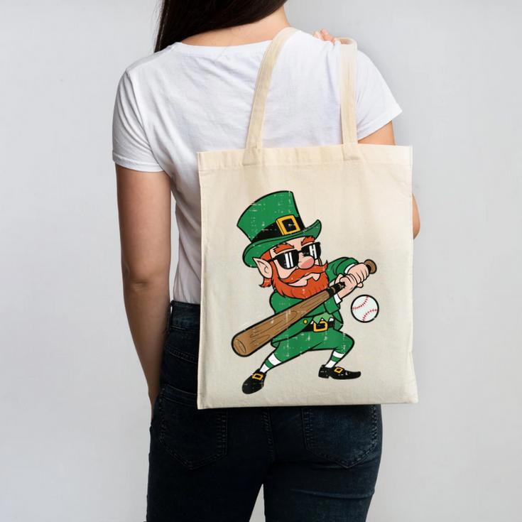 Leprechaun Baseball St Patricks Day Saint Pattys Men Boys Canvas Tote Bag Leprechaun Baseball St Patricks Day Saint Pattys Men Boys Canvas Tote Bag