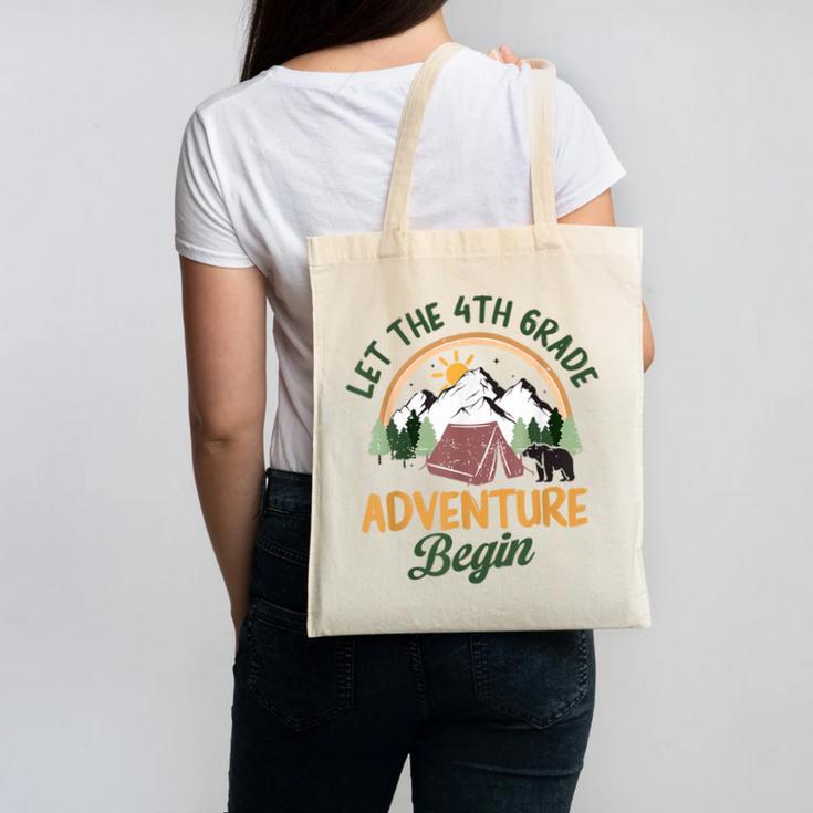 Let The 4th Grade Adventure Begin Camping Back To School Canvas Tote Bag