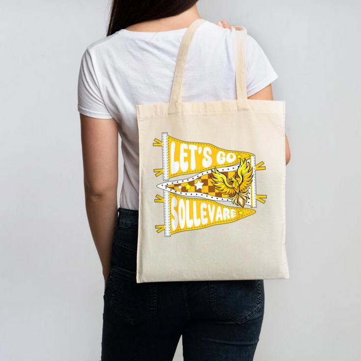Let's Go Sollevare Uplift Back To School Spirit Canvas Tote Bag