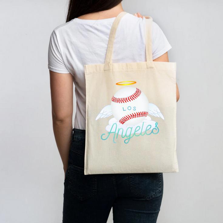 Los Angeles Angel Ball Tshirt Cool Baseball Team Premium Tri-Blend Canvas Tote Bag