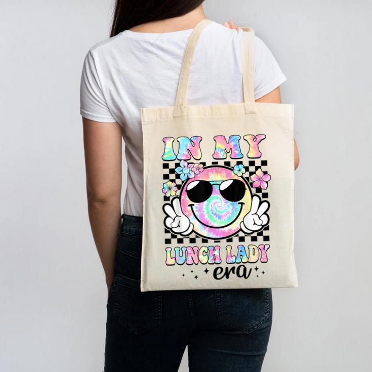 In My Lunch Lady Era Groovy Retro Back To School Canvas Tote Bag