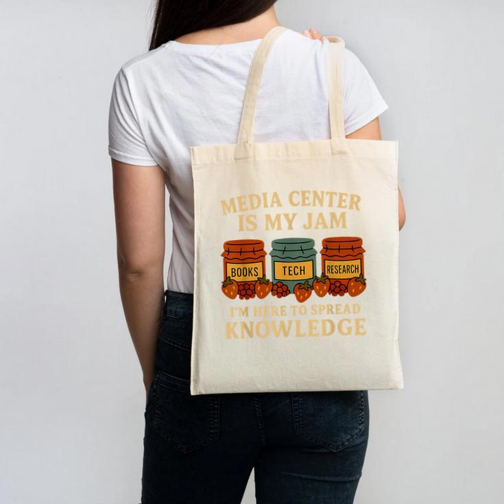 Media Center Is My Jam Library Reading Back To School Canvas Tote Bag Media Center Is My Jam Library Reading Back To School Canvas Tote Bag
