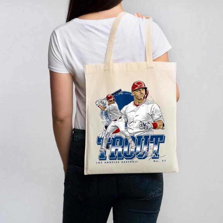 Mike Trout Los Angeles A MLB Baseball Players MLBMTR302N Canvas Tote Bag Mike Trout Los Angeles A MLB Baseball Players MLBMTR302N Canvas Tote Bag