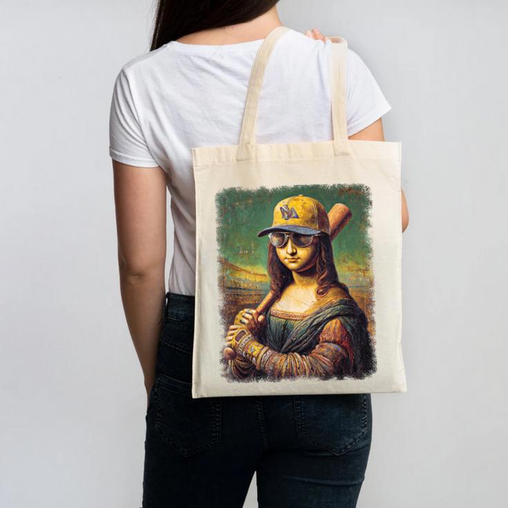 Mona Lisa Baseball Trending Aesthetic Streetwear Canvas Tote Bag Mona Lisa Baseball Trending Aesthetic Streetwear Canvas Tote Bag