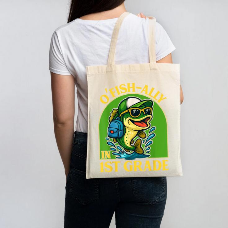 O-Fish-Ally In 1st Grade Back To School Fish Canvas Tote Bag O-Fish-Ally In 1st Grade Back To School Fish Canvas Tote Bag