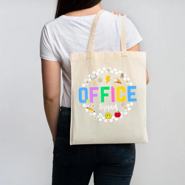Office Squad Back To School Happy First Day Of School Canvas Tote Bag