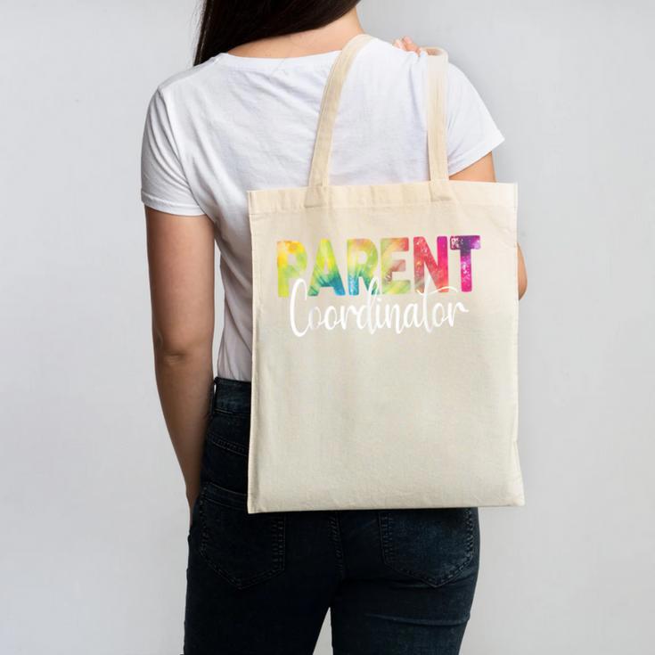Parent Coordinator Tie Dye Back To School Appreciation Canvas Tote Bag Parent Coordinator Tie Dye Back To School Appreciation Canvas Tote Bag