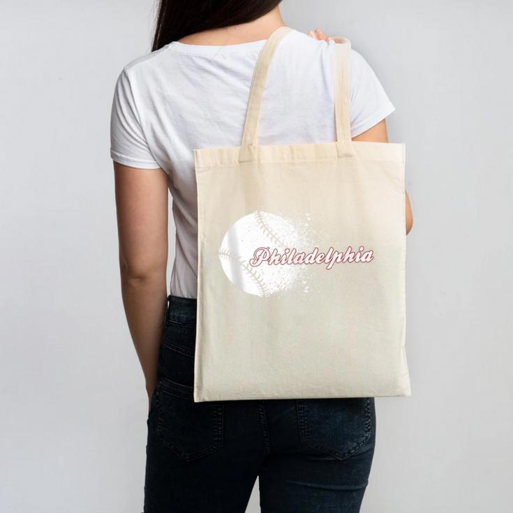 Philadelphia Baseball Skyline Philly Men Women Canvas Tote Bag