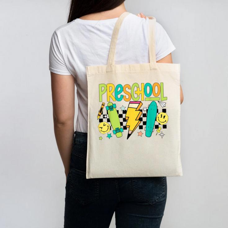 Preschool Skateboard Back To School Boy Girl Kid Canvas Tote Bag
