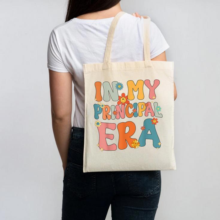 In My Principal Era Retro Groovy Back To School Principal Canvas Tote Bag In My Principal Era Retro Groovy Back To School Principal Canvas Tote Bag