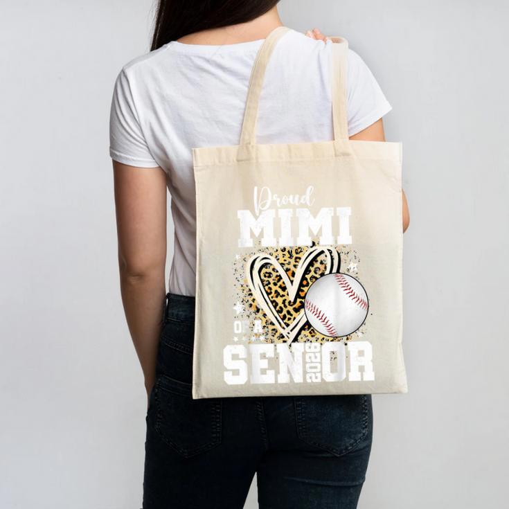 Proud Mimi Of A 2026 Senior Baseball Graduation Leopard Canvas Tote Bag