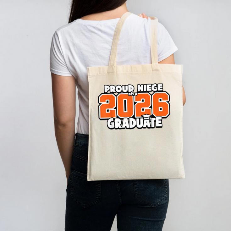 Proud Niece Of 2026 Graduate Matching Back To School O Canvas Tote Bag