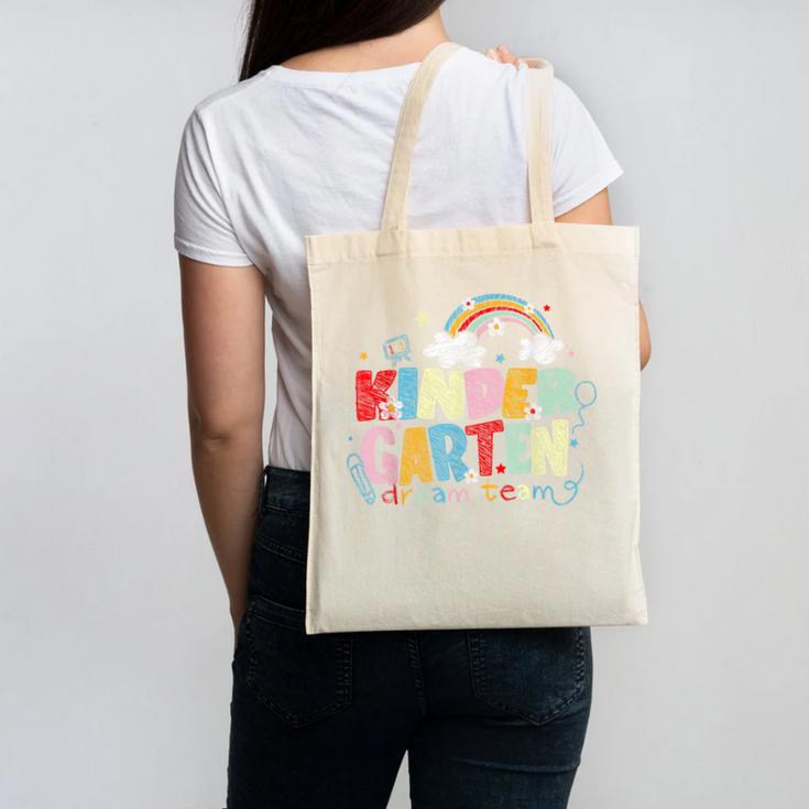 Rainbow Kindergarten Dream Painting Team Back To School Canvas Tote Bag Rainbow Kindergarten Dream Painting Team Back To School Canvas Tote Bag