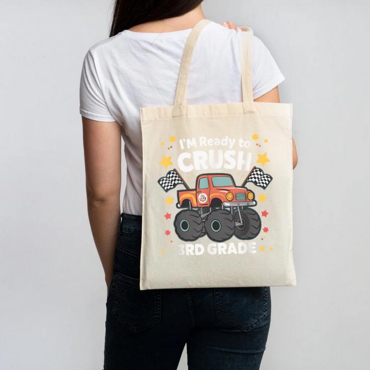 Im Ready To Crush 3rd Grade Boy Monster Truck Back To School Canvas Tote Bag Im Ready To Crush 3rd Grade Boy Monster Truck Back To School Canvas Tote Bag