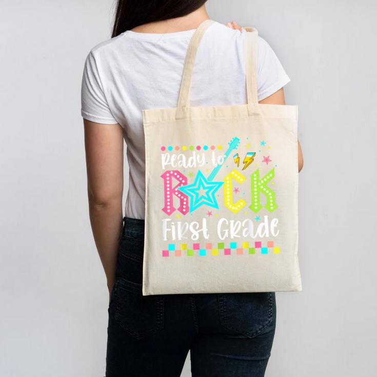 Ready To Rock First Grade Back To School 1st Grade Boys Kids Canvas Tote Bag Ready To Rock First Grade Back To School 1st Grade Boys Kids Canvas Tote Bag