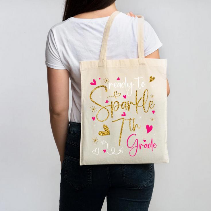Ready To Sparkle 7th Grade Back To School For Girls Performance Canvas Tote Bag