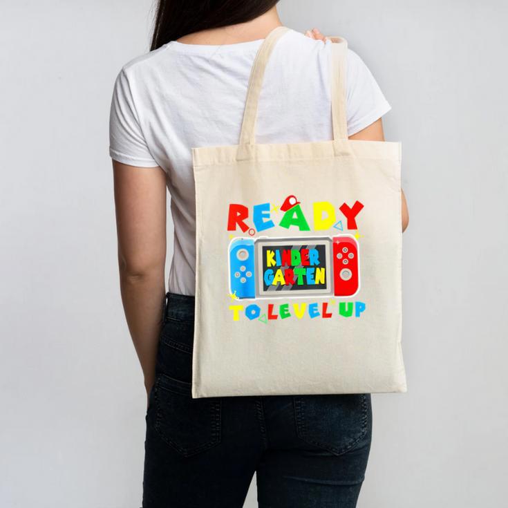 Retro Back To School Kindergarten Ready To Level Up Gamer Canvas Tote Bag Retro Back To School Kindergarten Ready To Level Up Gamer Canvas Tote Bag