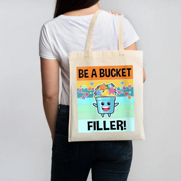 Retro Be A Bucket Filler Shirt Back To School Shirt Canvas Tote Bag Retro Be A Bucket Filler Shirt Back To School Shirt Canvas Tote Bag