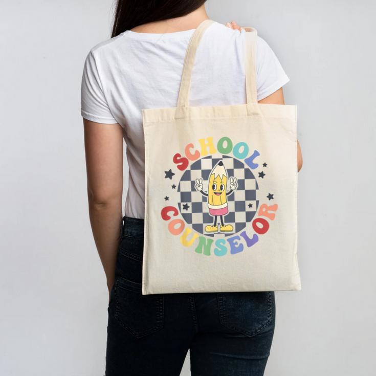 Retro Pencil School Counselor Back To School For Counselor Canvas Tote Bag